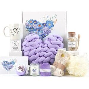 Grief Gift Baskets, Bereavement Sympathy Gifts Thoughts Grief Care Box Purple